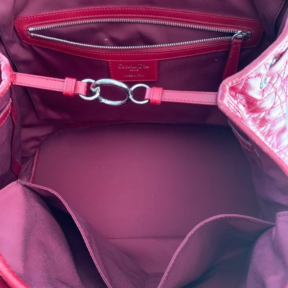 STUNNING EUC Dior Red cannage Quilted Lady Dior with signature charm - Picture 7 of 11